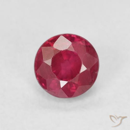 0.31ct Натуральный Средний красный Рубин, Круглый, SI-I1