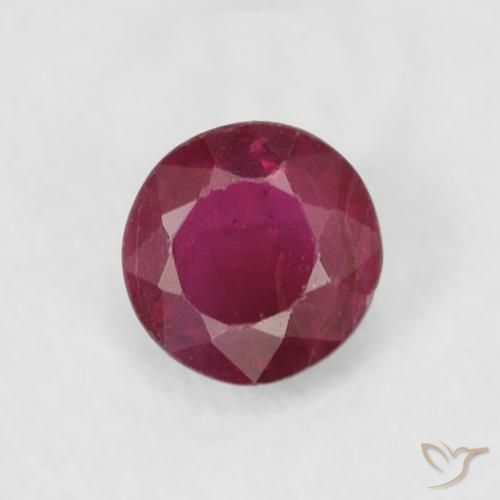 0.31ct Натуральный Темно-красное вино Рубин, Круглый, SI-I1