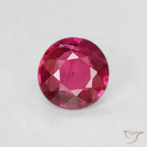 0.15ct Натуральный Medium Dark-Red Рубин, Круглый, Чистота VS