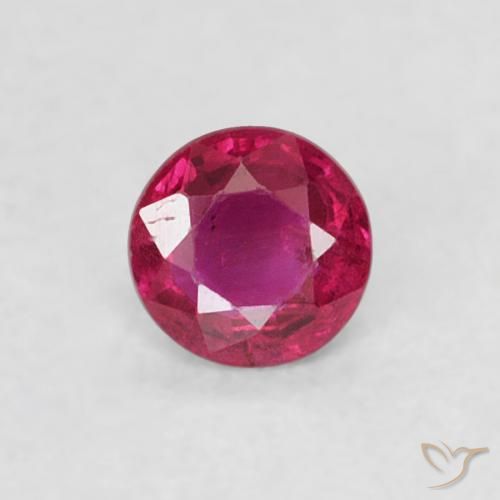 0.19ct Натуральный Розовато-красный Рубин, Круглый, Чистота VS