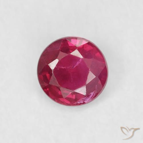 0.18ct Натуральный Medium Dark-Red Рубин, Круглый, SI