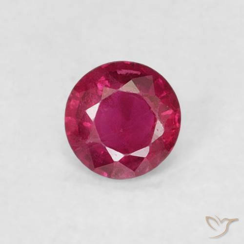0.16ct Натуральный Розовато-красный Рубин, Круглый, Чистота VS