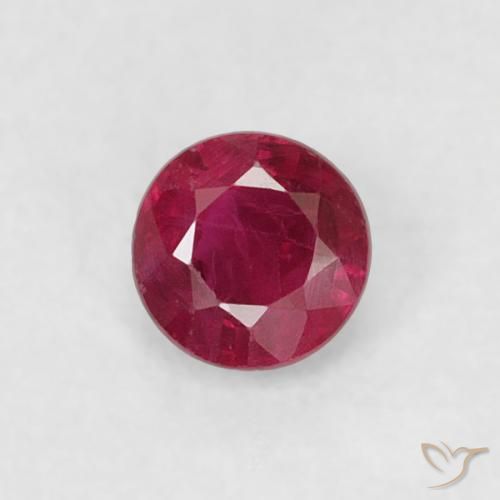 0.20ct Натуральный Medium Dark-Red Рубин, Круглый, Чистота VS