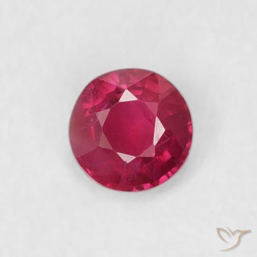0.20ct Натуральный Джем Красный Рубин, Круглый, Чистота VS