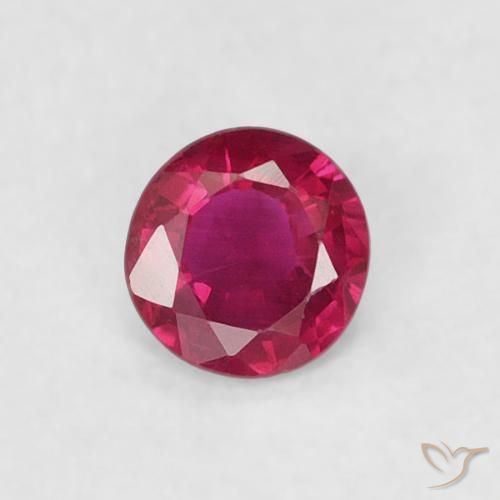 0.19ct Натуральный Розовато-красный Рубин, Круглый, Чистота VS