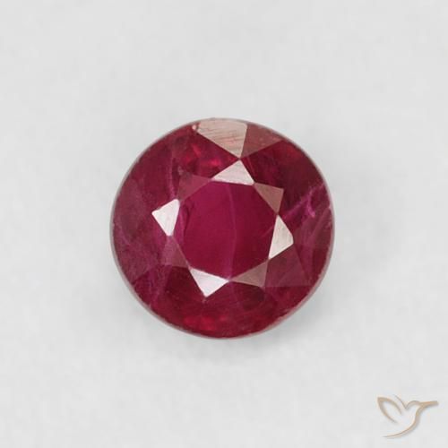 0.23ct Натуральный Темно-красный Рубин, Круглый, Чистота VS