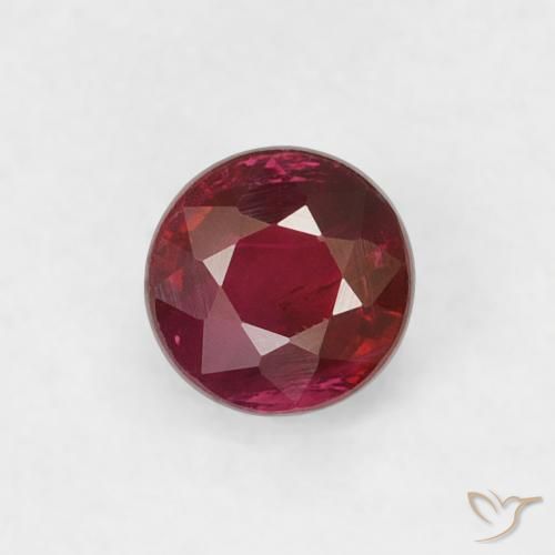 0.36ct Натуральный Темно-красный Рубин, Круглый, Чистота VS