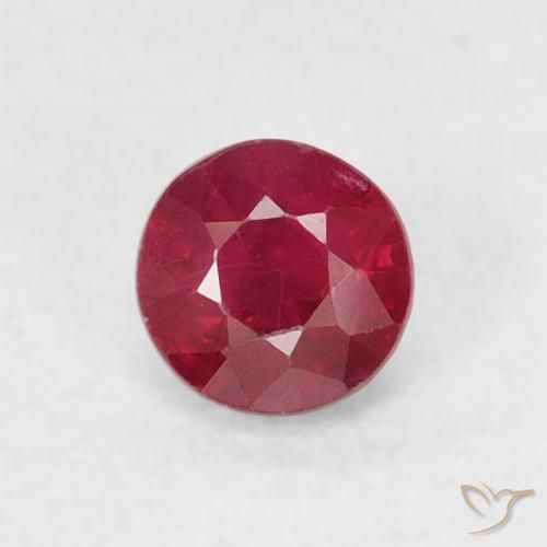 0.30ct Натуральный Глубокий малиновый Рубин, Круглый, SI-I1