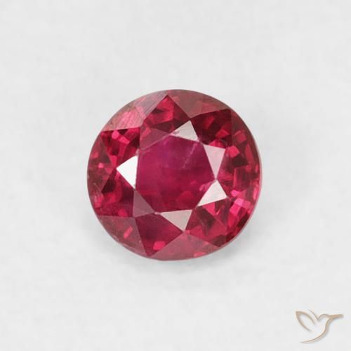 0.26ct Натуральный Темно-красный Рубин, Круглый, SI-I1