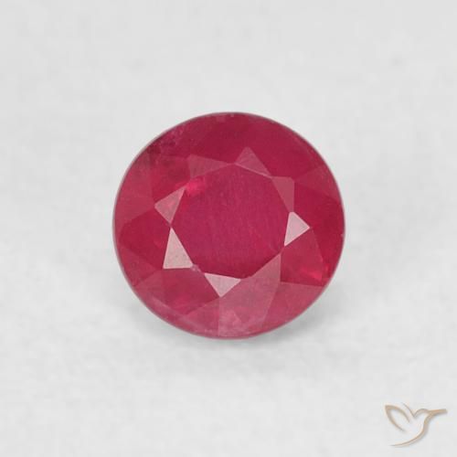 0.30ct Натуральный Красновато-розовый Рубин, Круглый, SI-I1