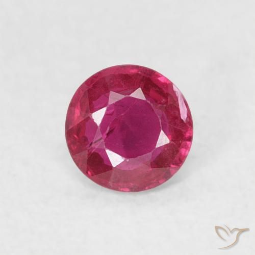 0.22ct Натуральный Medium Dark-Red Рубин, Круглый, SI-I1