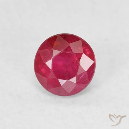 0.33ct Натуральный Глубокий малиновый Рубин, Круглый, SI-I1