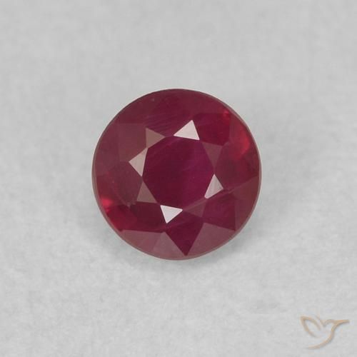 0.36ct Натуральный Темно-красный Рубин, Круглый, SI