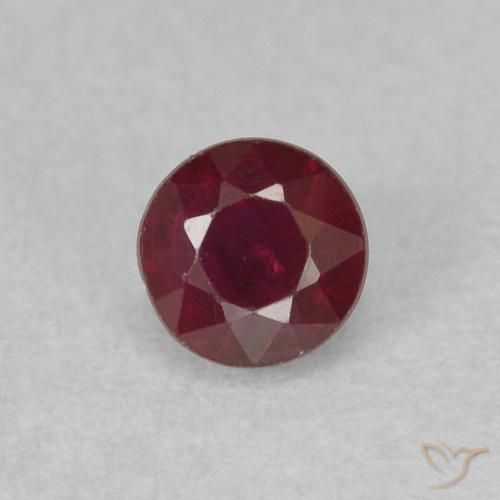0.37ct Натуральный Красное вино Рубин, Круглый, SI