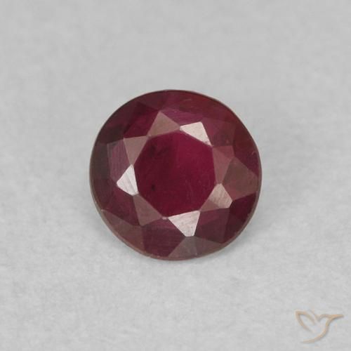 0.26ct Натуральный Красное вино Рубин, Круглый, SI