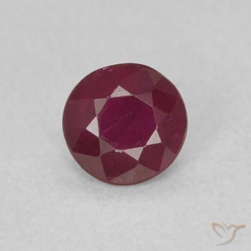 0.24ct Натуральный Средний красный Рубин, Круглый, SI
