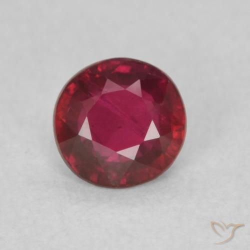 0.28ct Натуральный Средний красный Рубин, Круглый, SI