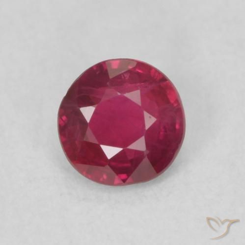 0.29ct Натуральный Кроваво красный Рубин, Круглый, SI