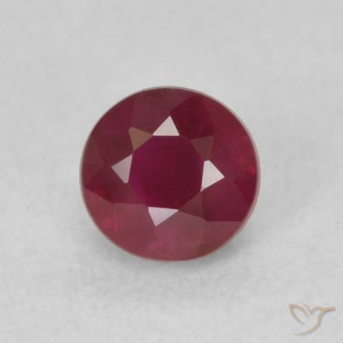 0.40ct Натуральный Средний красный Рубин, Круглый, SI