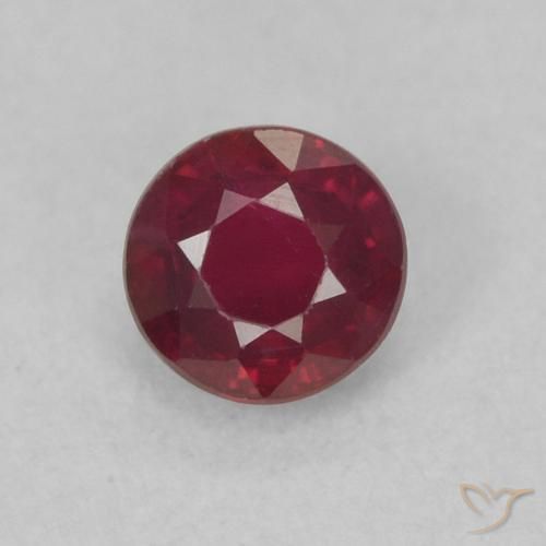 0.37ct Натуральный Средний красный Рубин, Круглый, SI