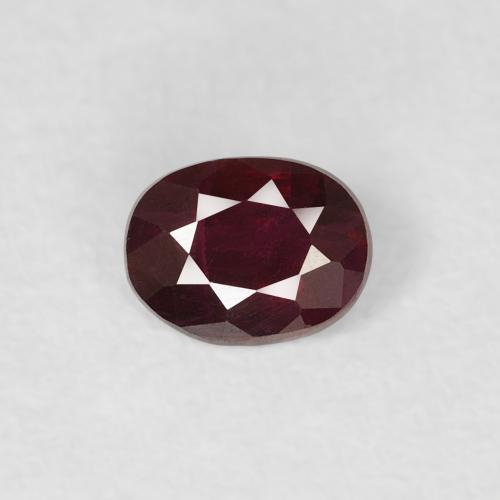 0.39ct Натуральный Темно-красный Рубин, Овал, Чистота VS