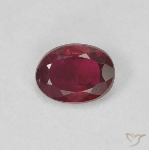0.38ct Натуральный Средний красный Рубин, Овал, Чистота VS