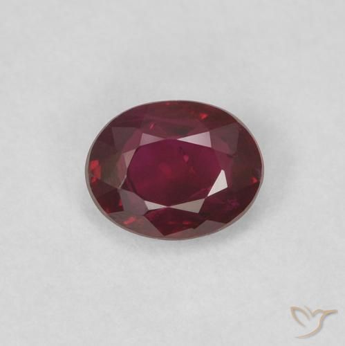 0.39ct Натуральный Темно-красный Рубин, Овал, Чистота VS