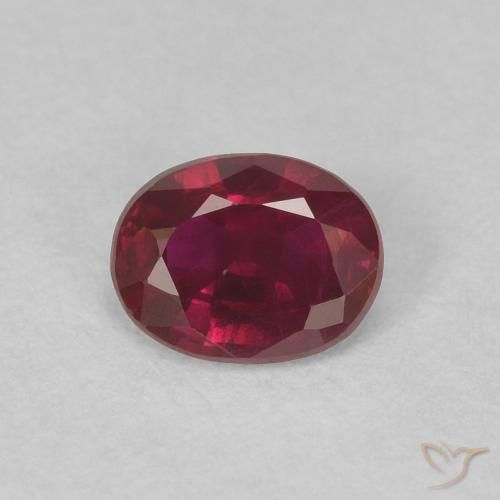 0.41ct Натуральный Темно-красный Рубин, Овал, Чистота VS