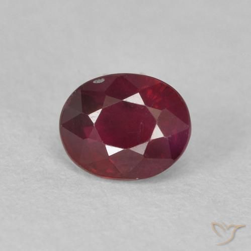 0.53ct Натуральный Красное вино Рубин, Овал, Чистота VS
