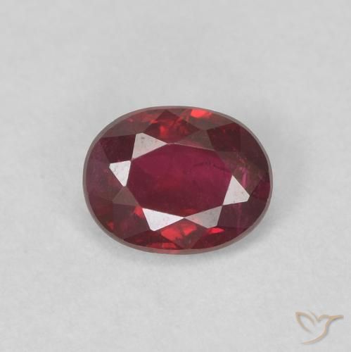 0.43ct Натуральный Темно-красный Рубин, Овал, Чистота VS