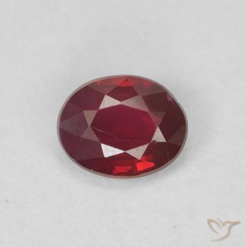 0.43ct Натуральный Средний красный Рубин, Овал, Чистота VS