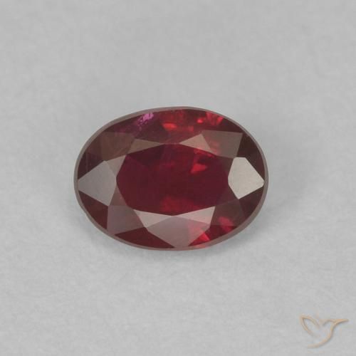 0.39ct Натуральный Темно-красный Рубин, Овал, Чистота VS
