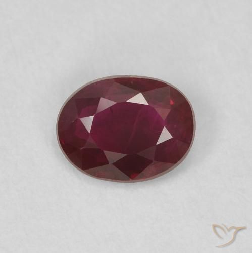 0.42ct Натуральный Темно-красный Рубин, Овал, Чистота VS