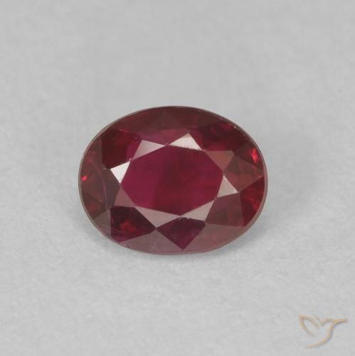 0.46ct Натуральный Темно-красный Рубин, Овал, Чистота VS