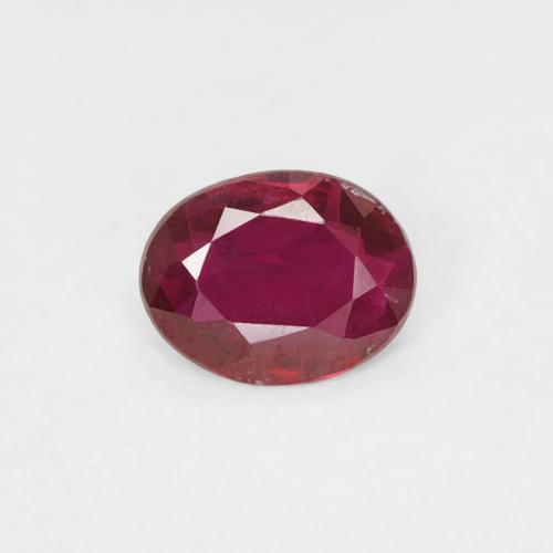 0.26ct Натуральный Темно-красный Рубин, Овал, VVS-VS