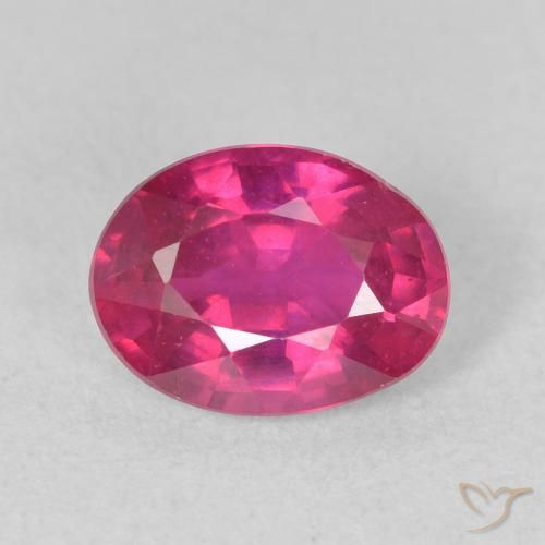 1.62ct Натуральный Розовато-красный Рубин, Овал, Чистота VS