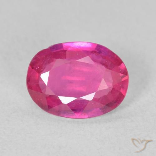 1.16ct Натуральный Medium Dark-Pink Рубин, Овал, Чистота VS