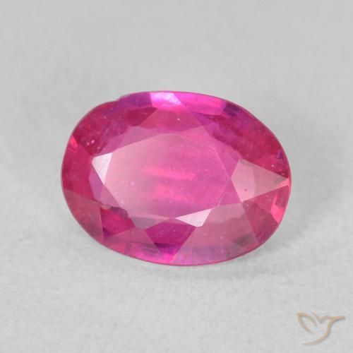 1.16 карата, натуральный Medium Dark-Pink Рубин, Овал, Чистота VS