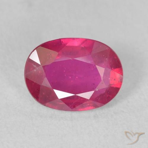 1.49ct Натуральный Светло-красный Рубин, Овал, Чистота VS