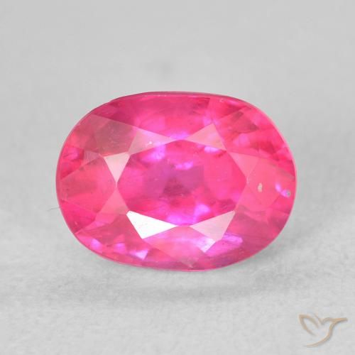 2.27ct Натуральный Темно-пурпурный Рубин, Овал, Чистота VS