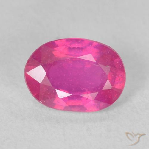 1.61ct Натуральный Medium Dark-Pink Рубин, Овал, Чистота VS