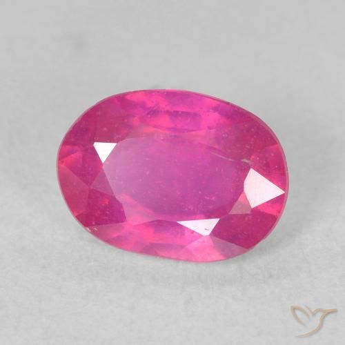 1.61 карата, натуральный Medium Dark-Pink Рубин, Овал, Чистота VS