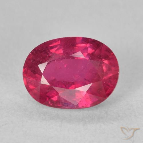 1.90ct Натуральный Светло-красный Рубин, Овал, Чистота VS