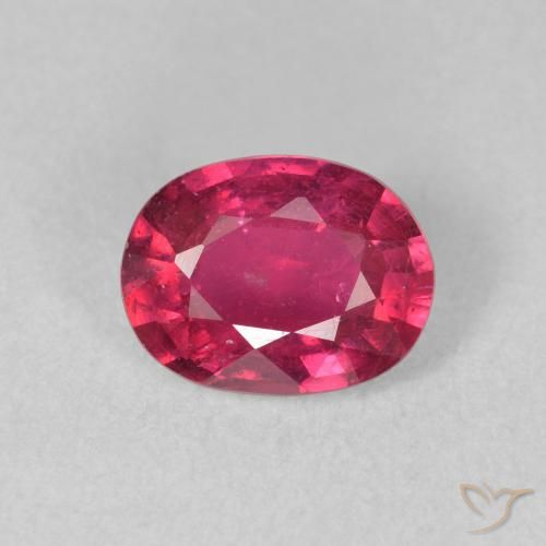 1.53ct Натуральный Светло-красный Рубин, Овал, Чистота VS