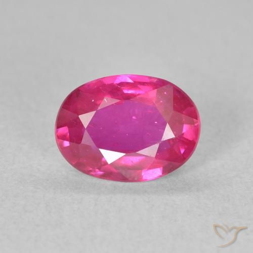 1.43ct Натуральный Medium Dark-Pink Рубин, Овал, Чистота VS
