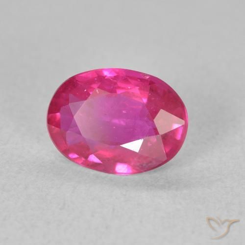 1.43 карата, натуральный Medium Dark-Pink Рубин, Овал, Чистота VS