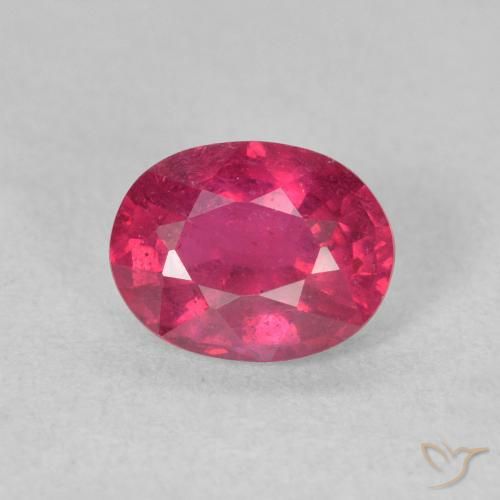 1.66ct Натуральный Светло-красный Рубин, Овал, Чистота VS