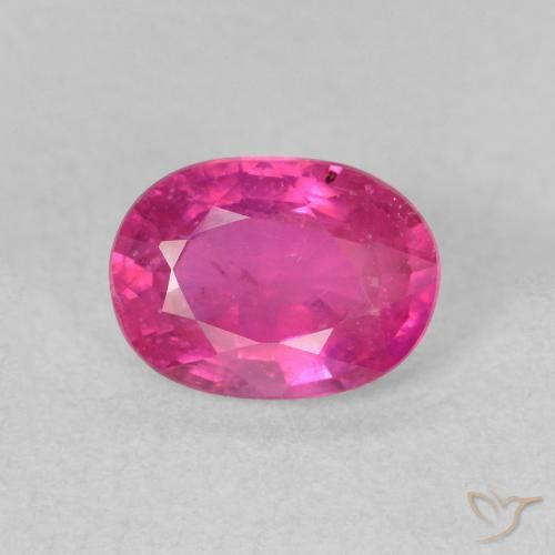 1.50ct Натуральный Ярко-розовый Рубин, Овал, Чистота VS
