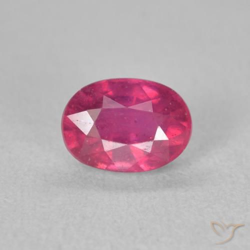 1.39ct Натуральный Светло-красный Рубин, Овал, Чистота VS