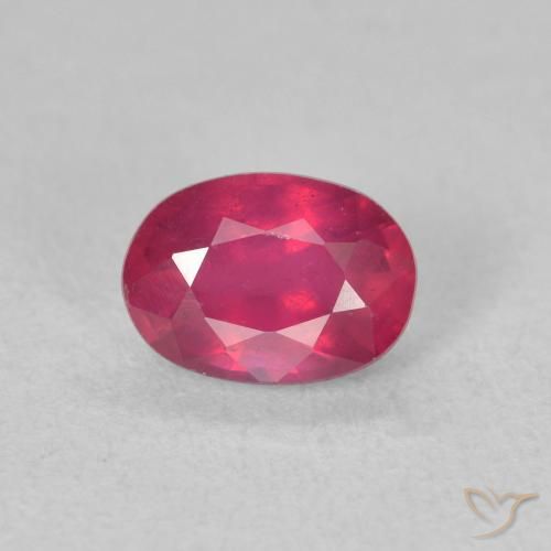 1.34ct Натуральный Красновато-розовый Рубин, Овал, Чистота VS